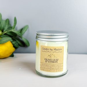 Olive Leaf & Citron Soy Wax Candle (8 oz.)